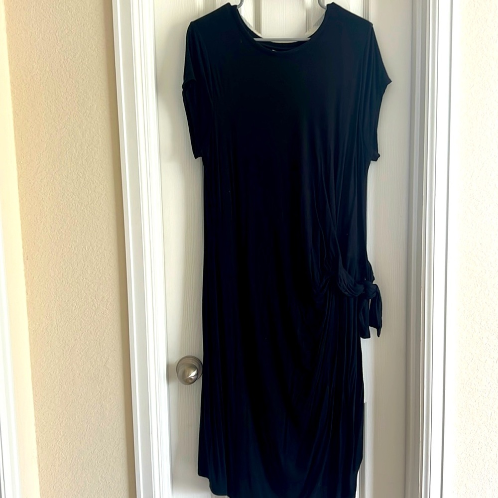 Black side tie dress